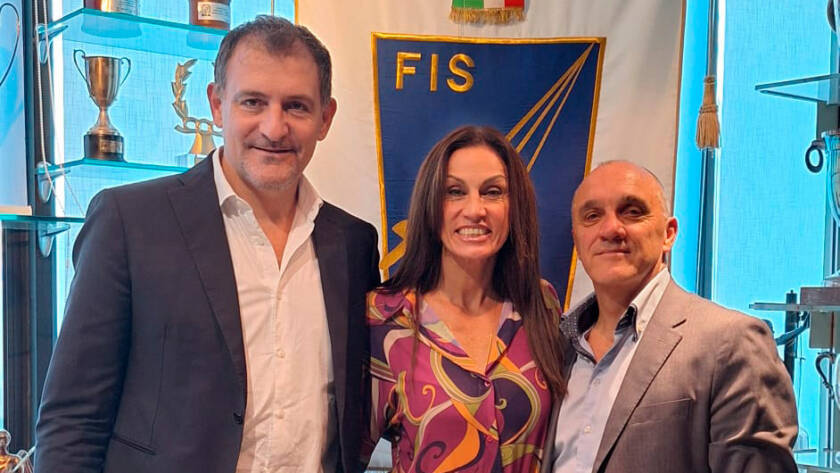 Presidente federale Luigi Mazzone e il Presidente ONBD Luca Massaccesi, alla presenza di Annalisa Minetti